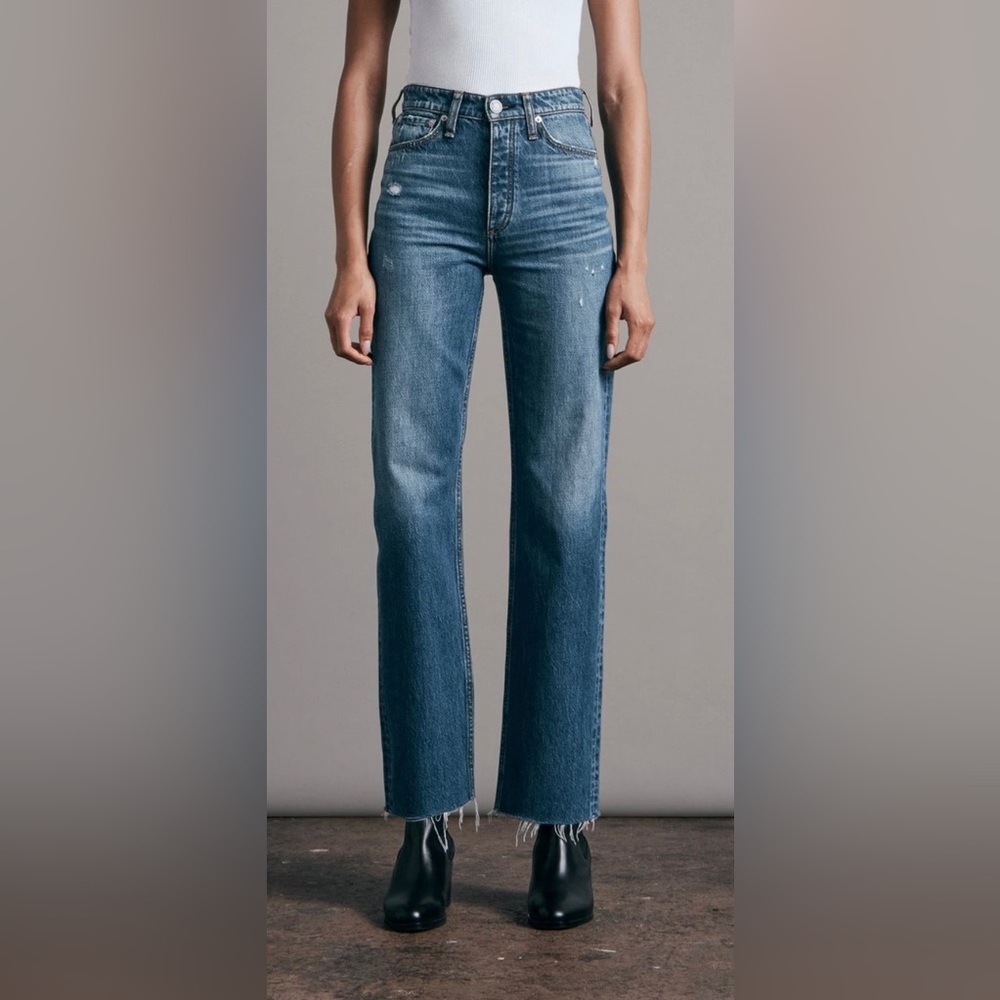 Rag & Bone Alex High-Rise Straight Jeans in color Ash size 32 BNWT
